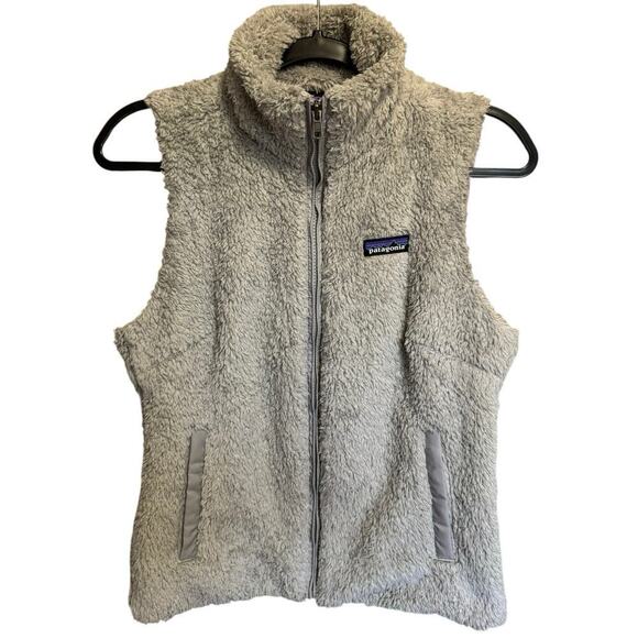 Patagonia Los Gatos Fuzzy Vest Sleeveless Outdoor Sherpa Drifter Gray Size Small - Picture 2 of 10